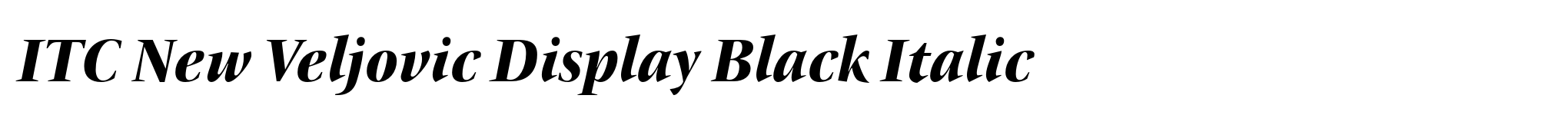 ITC New Veljovic Display Black Italic image